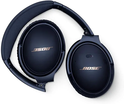 Vista 2 de Bose QuietComfort 35 (Serie II) - Auriculares inalámbricos con cancelación de ruido, con control de voz Alexa – Triple Midnight (renovado)