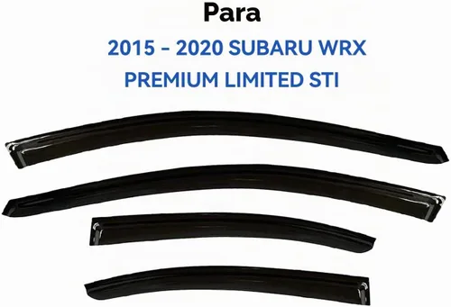 Vista 2 de YQAUTEC - Viseras para ventana, protectores contra la lluvia, compatibles con Subaru WRX 2015-2021, deflectores de viento para ventanas, viseras