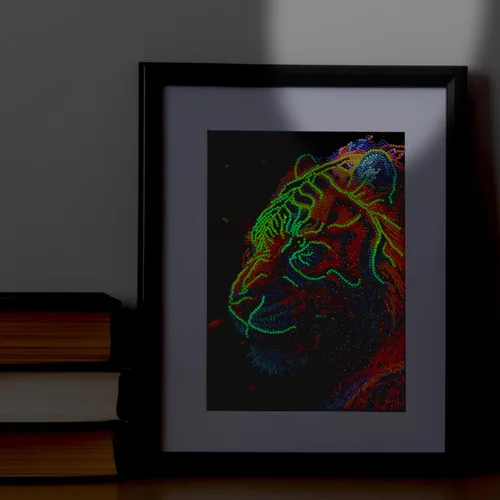 Vista 6 de DIAMANTINY - Pintura Tigre por Números, Multicolor, A4, 96026
