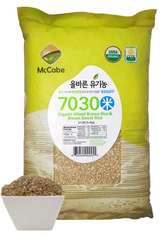 Vista 7 de McCabe Mezcla orgánica de 8 granos mixtos – Mezcla de arroz de granos integrales orgánicos 12 libras Rico en fibra y minerales Certificado USDA