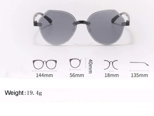 Vista 7 de 2020 gafas de sol transparentes jelly de una sola pieza gafas de sol de color caramelo integradas gafas de sol océano (transparente)