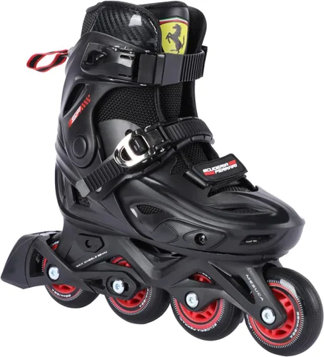 Vista 4 de Ferrari - Patines en línea ajustables, divertidas cuchillas para niños, patines para principiantes para niñas, hombres y mujeres