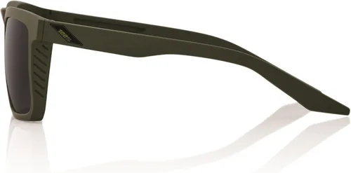 Vista 3 de 100% Renshaw - Gafas de sol de estilo cuadrado, duraderas, ligeras, de rendimiento activo, de goma, agarre lateral, protector de deslumbramiento