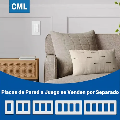 Vista 8 de CML Interruptor de Luz Decorativo de Doble Balancín, Interruptor de Pared de Paleta de Polo Simple Dual, Interruptor Eléctrico de Encendido/Apagado