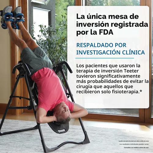 Vista 4 de TEETER Mesa de inversión EP-560 con accesorios para aliviar el dolor de espalda, registrada por la FDA, certificado de seguridad UL, capacidad