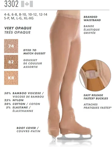 Vista 3 de Mondor 3302 Adult Bamboo Boot Cover Skating Tights