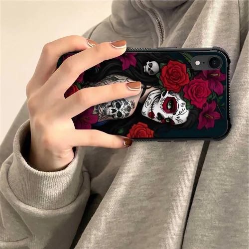Vista 19 de Funda compatible con iPhone XR, diseño de elefantes africanos para niñas, diseño de patrón a prueba de golpes, antiarañazos, carcasa trasera
