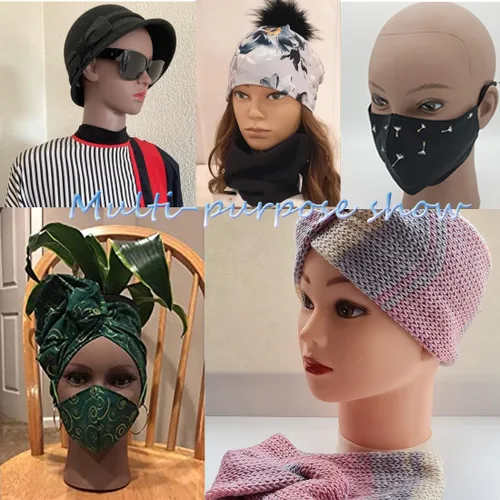 Vista 6 de HAIRWAY Cabeza de maniquí femenina, soporte de maniquí de cosmetología, cabeza de maniquí para pelucas, maniquí de muñeca para hacer pelucas y Marrón