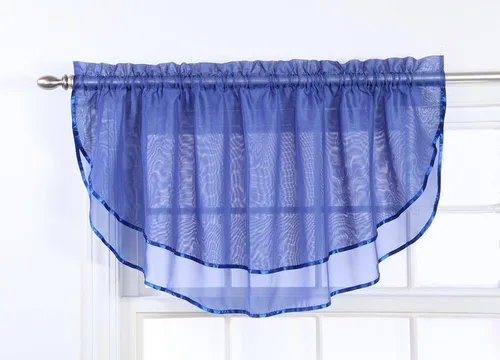 Vista 61 de Stylemaster Elegance Cenefa recta de gasa transparente, 60 x 14 pulgadas, color dorado