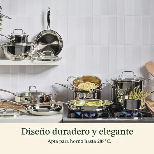Vista 2 de Cuisinart Juego de utensilios de cocina de 17 piezas, colección Chef's Classic Steel 77-17N