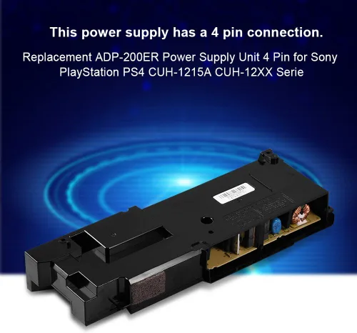 Vista 2 de Byged Fuente de alimentación de repuesto para PS4 CUH-1215A CUH-12XX Serie, ADP-200ER Adaptador de batería de fuente de alimentación compatible