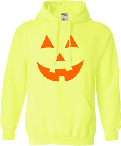 Vista 22 de Go All Out Jack O Lantern Pumpkin Face Halloween Divertida sudadera con capucha para hombre y mujer Naranja