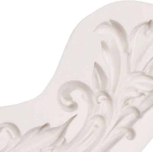 Vista 8 de Moldes de silicona de plumas para fondant barroco, paquete de 3 moldes de 3 paquetes de moldes barrocos ZH382