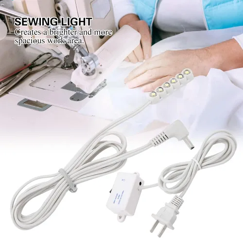 Vista 4 de Luz para máquina de coser, luz LED de costura blanca de 0.3 W, luz LED de costura de imán fuerte, luz de costura de aluminio para máquinas de coser