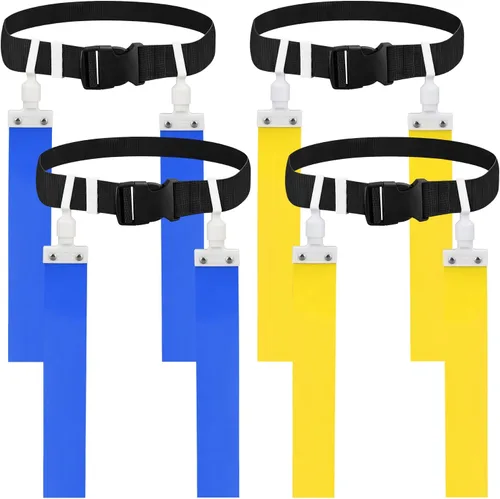 Vista 14 de DkOvn Cinturón de Fútbol Americano con Banderas, 2 piezas, Cinturón Ajustable de Fútbol Americano con Cinturón y Banderas, para Jóvenes, Adultos