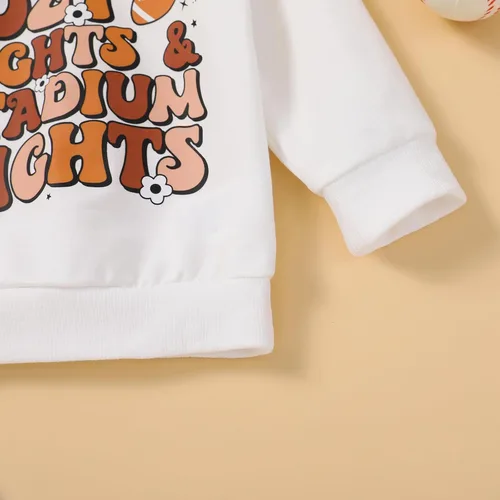 Vista 6 de Sudadera de fútbol americano para el día del partido de fútbol americano para bebés, niños y niñas, ropa de otoño