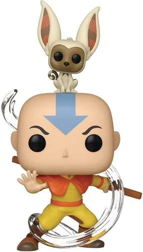 Vista 5 de POP Avatar: The Last Airbender - Figura de vinilo de Aang con Momo Funko (con funda protectora de caja compatible), multicolor, 3.75 pulgadas
