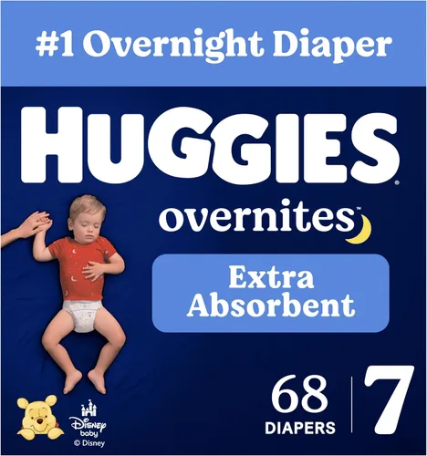 Vista 27 de Huggies Pañales Overnites: pañales para bebé, talla 6 (35+ libras), 72 unidades, el embalaje puede variar