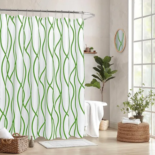 Vista 15 de Biscaynebay - Cortinas de tela texturizada a cuadros para baño