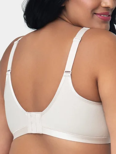 Vista 4 de Curvy Couture Brasier de algodón de talla grande sin forro sin varillas para mujer