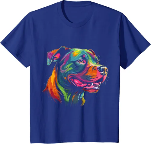 Vista 57 de Pit Bull Mom Dog Lover Colorido Artistic Pitbull Owner - Camiseta para mujer, Negro