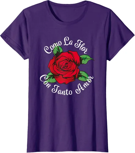 Vista 12 de Como La Flor - Bailar Cumbia - Mexican Rose Fiesta Regalo Camiseta Negro