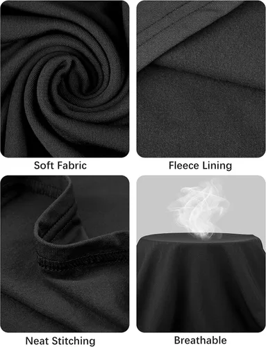 Vista 4 de URATOT Conjunto de 2 ropa interior térmica para hombre, con forro polar, ropa interior térmica suave, largo Johns parte superior inferior