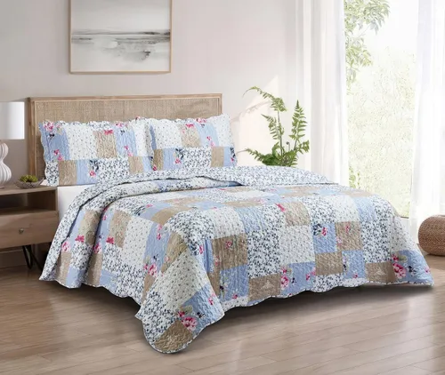 Vista 37 de Brilliant Sunshine Juego de edredón clásico de 2 piezas con 1 funda, reversible, suave y ligera, para todas las estaciones, individual, beige