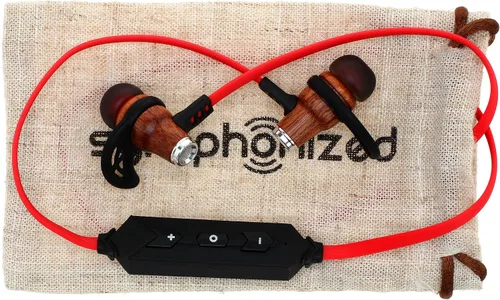 Vista 4 de Symphonized NRG, audífonos de madera que se usan dentro del oído, audífonos con aislación del ruido exterior y Bluetooth, audífonos con micrófono