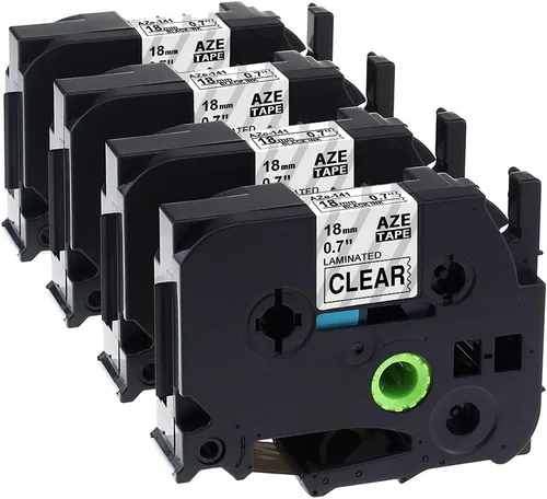 Vista 19 de TZe-251 - Recambio de cinta para etiquetadora de 0.945 in 0.94 compatible Negro sobre blanco