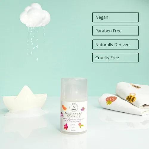 Vista 3 de Crema Facial Hidratante Suave para Niños y Preadolescentes – Nutritiva y Calmante para Todo Tipo de Piel – Ingredientes Naturales: Ácido Hialurónico