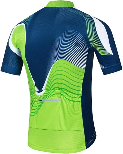 Vista 3 de Uriah - Camiseta de ciclismo para hombre manga corta reflectante
