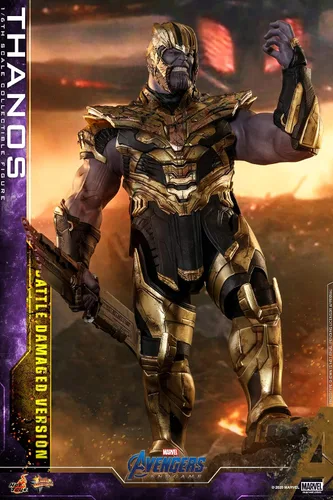 Vista 3 de HOT TOYS 1/6 Avengers: Endgame MMS564 Thanos Battle Versión dañada