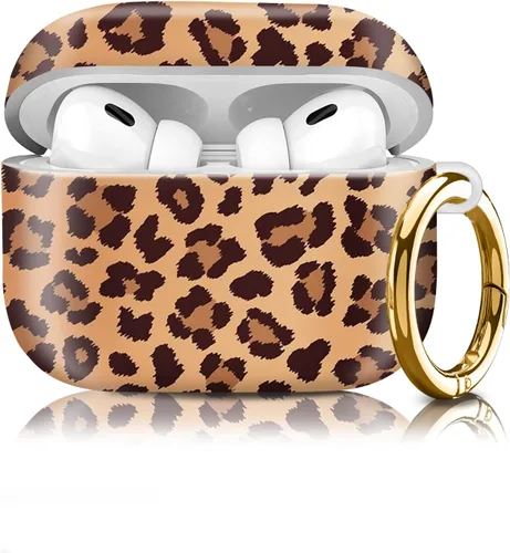 Vista 7 de Funda compatible con AirPod Pro de 2ª/1ª generación, ligera y duradera, resistente con llavero, diseño elegante funda para AirPod para mujer