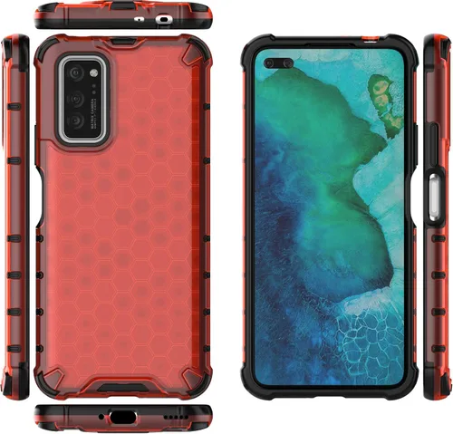 Vista 192 de Pzwoxukhov Funda compatible con Huawei Nova 3i, compatible con Huawei P Smart+ 2018 Honeycomb Anti-Drop Shock-Absorbing Case Negro