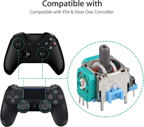 Vista 2 de EEEKit Paquete de 6 joystick analógico de repuesto 3D para PS4 Dualshock 4 Xbox One Controller Xbox Elite Wireless Controller
