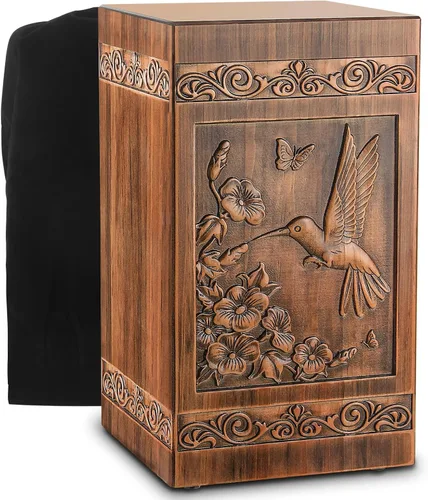 Vista 8 de Urna de madera para cenizas hombre adulto mujer, urnas de cremación para cenizas humanas hombres adultos mujeres, urnas decorativas de entierro