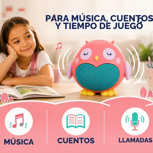 Vista 3 de Planet Buddies Altavoz Bluetooth para niños y niñas con micrófono, mini altavoz Bluetooth portátil inalámbrico, batería de 60 días, para el hogar