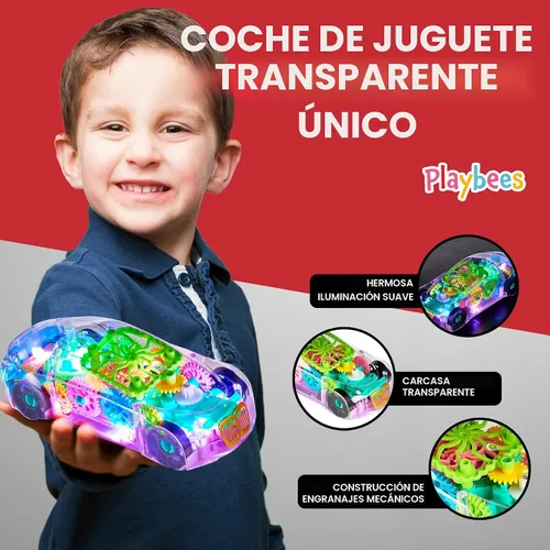 Vista 8 de Playbees Juguete de coche transparente iluminado, juguetes para niños autistas de 3 a 5 años, juguete sensorial para niños con autismo, juguetes