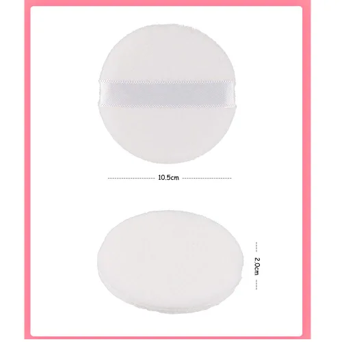 Vista 6 de Joly Soplo de polvo suelto grande, 4.3 '' XXL Body Puff con cinta (10PCS) Blanco