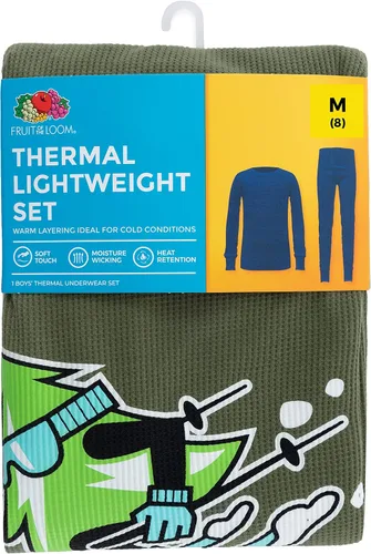 Vista 7 de Fruit of the Loom Conjunto de ropa interior térmica para chicos grandes