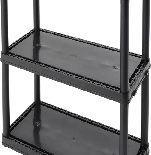 Vista 9 de Gracious Living Sistema de organización de almacenamiento de 3 estantes de altura fija, uso ligero, sólido, de 12 x 24 x 33 pulgadas, para hogar