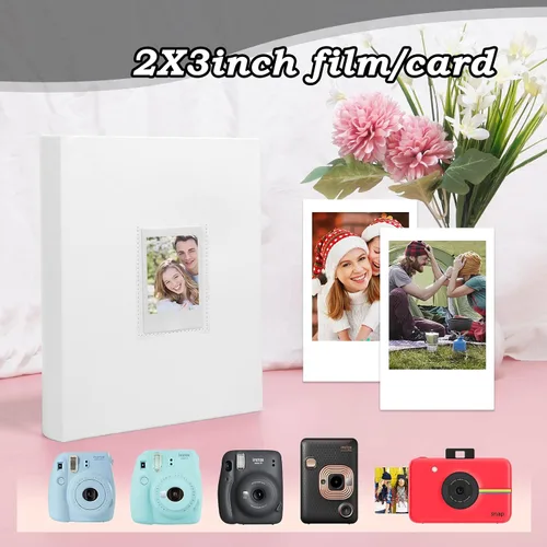 Vista 5 de Polaroid - Paquete de 2 álbumes de fotos con espacio de escritura, ventana frontal, álbumes de fotos Polaroid de 3 pulgadas para cámara instantánea