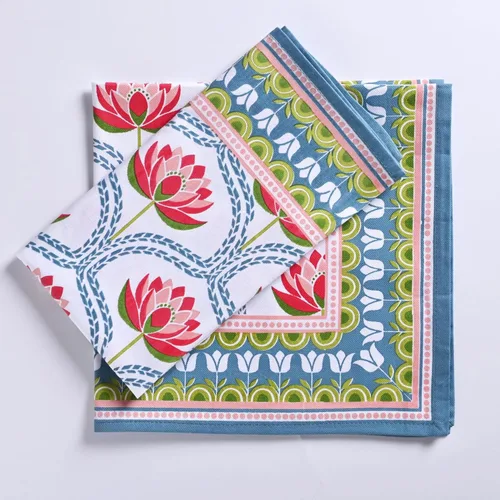 Vista 38 de Fingercraft - Juego de 12 servilletas de tela de mezcla de algodón y lino, con estampado, perfecta para fiestas, cenas, bodas, cócteles y Navidad