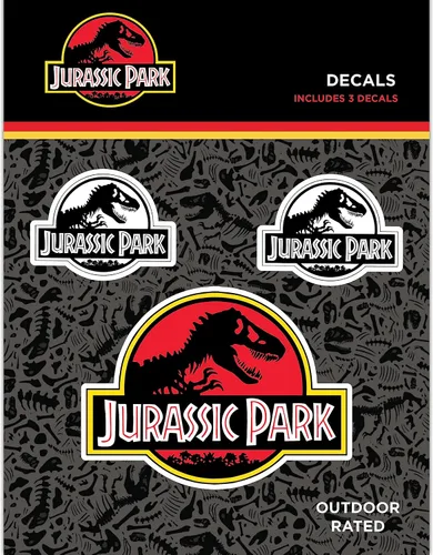Vista 10 de Vinilo adhesivo de dinosaurios de Parque Jurásico - Juego de 2 pegatinas de vinilo impermeables de Dilophosaurus Velociraptor para coche, camión
