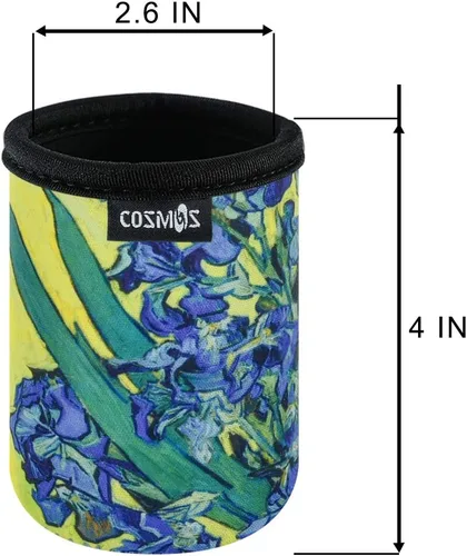 Vista 4 de CM Fundas aislantes de neopreno suave para latas de bebida y cerveza estándar de 12 onzas líquidas