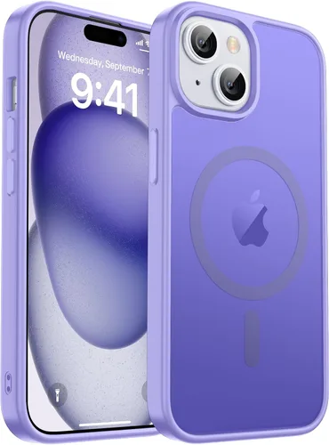Vista 267 de zapica Funda magnética para iPhone Air, con protector de pantalla de vidrio templado, compatible con MagSafe, translúcida mate, a prueba de golpes