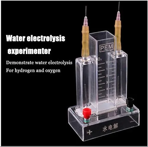 Vista 3 de Equipo de electrólisis de agua Experimento químico de laboratorio para la producción de equipos de oxígeno e hidrógeno, equipo de electrólisis