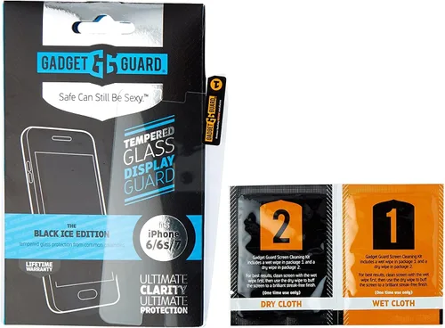 Vista 2 de Gadget Guard Protector de pantalla de vidrio templado Black Ice para Apple iPhone 6S/7/8 (el embalaje puede variar)