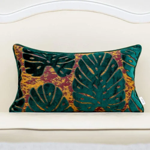 Vista 14 de Funda para almohada o cojín Alerfa de 18 x 18 pulgadas con estampado floral, terciopelo, moderna, apoyo lumbar, decorativa, para sofá, para Beige